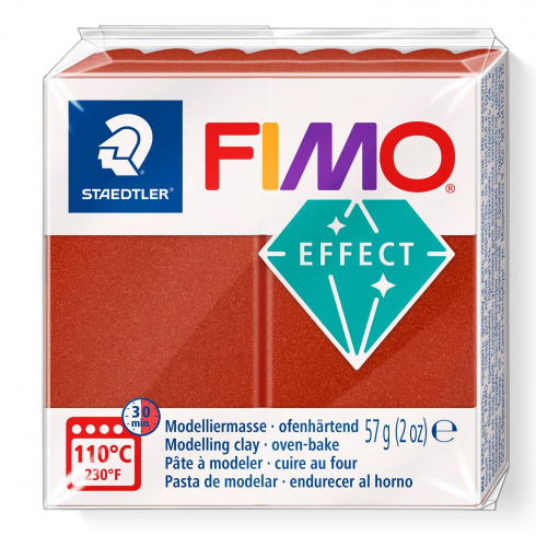Fimo Effect Knete - Metallicfarbe kupfer, Modelliermasse 56g